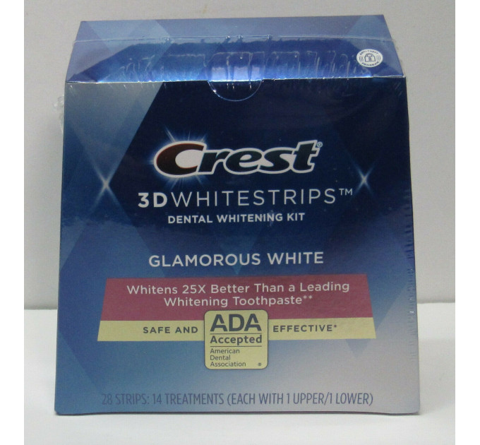 Отбеливающие полоски для зубов Crest 3D White Glamorous White 28 шт